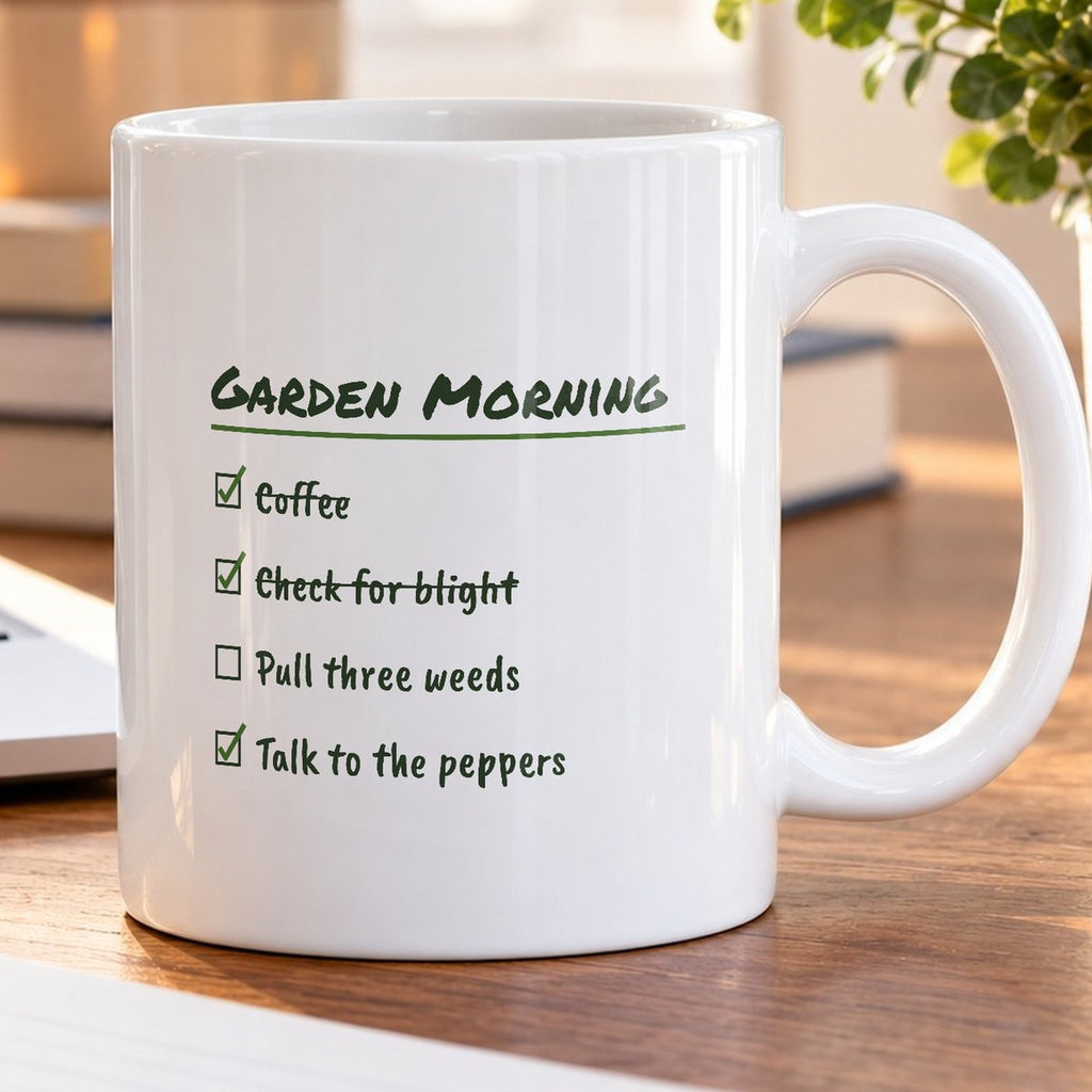 Funny Vegetable Gardener Coffee Mug Talk To The Peppers Checklist - photo 5