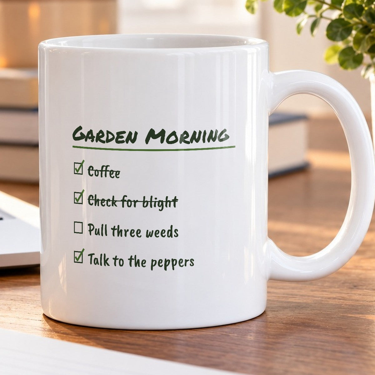 Funny Vegetable Gardener Coffee Mug Talk To The Peppers Checklist - photo 5