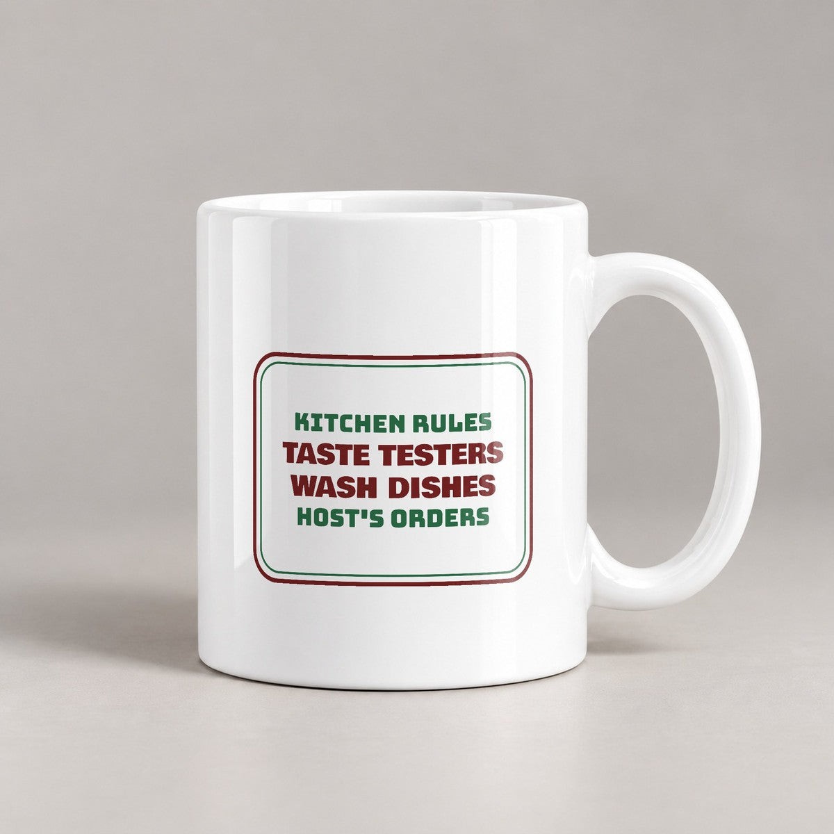 Funny Christmas Host Coffee Mug Taste Testers Wash Dishes Kitchen Sign - photo 2