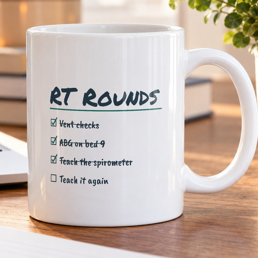 Funny Respiratory Therapist Coffee Mug RT Rounds Teach It Again - photo 5