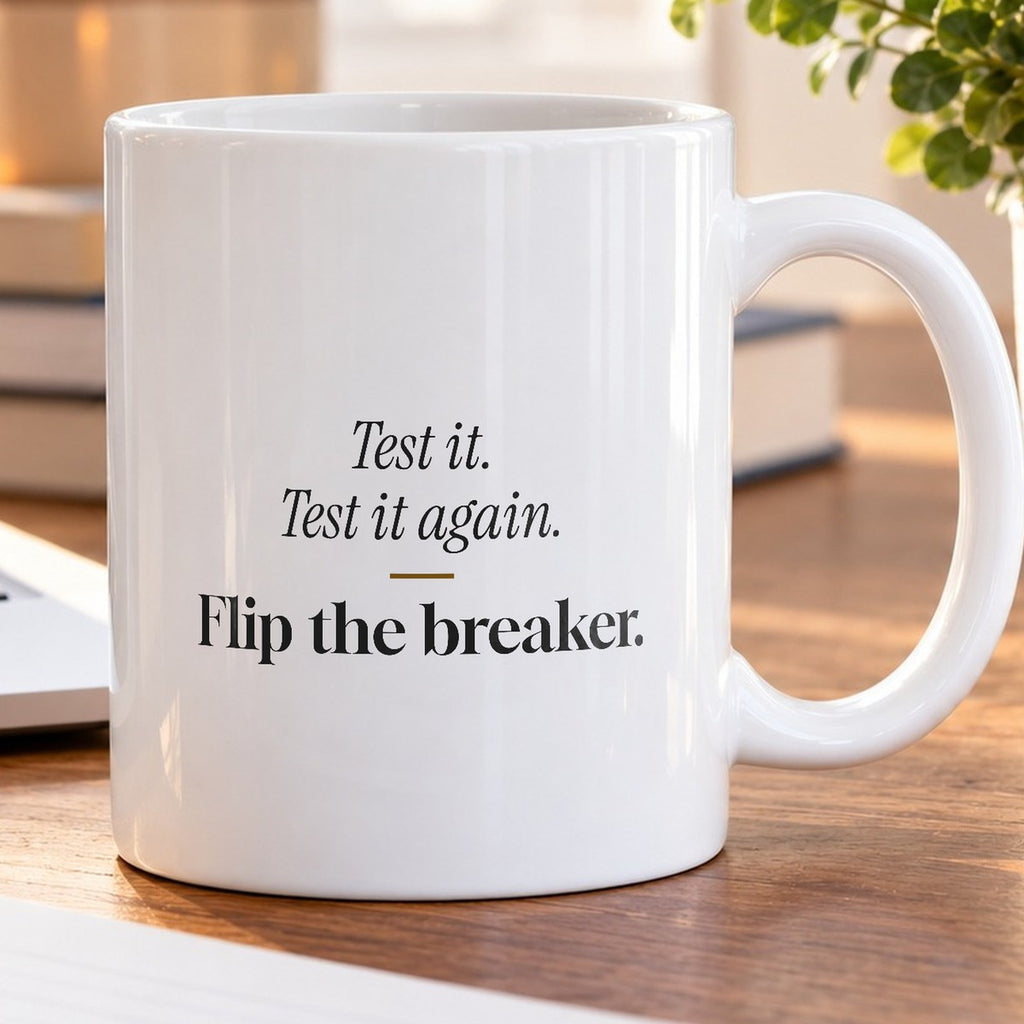 Electrician Coffee Mug Test It Again Flip Breaker - photo 5