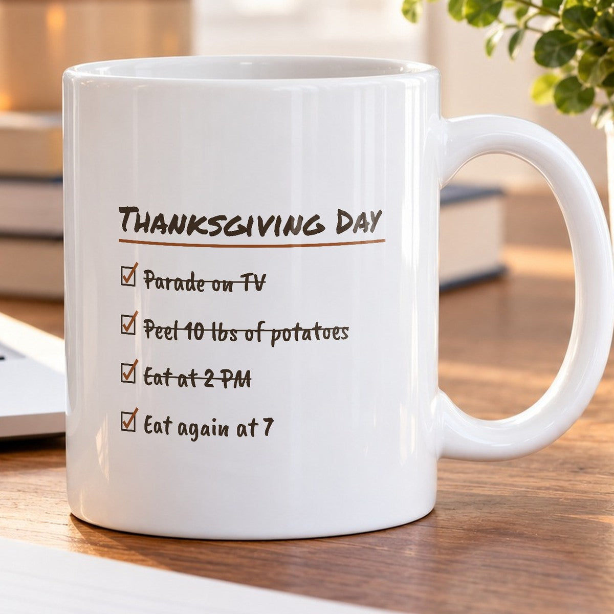 Funny Thanksgiving Coffee Mug Thanksgiving Day Checklist Eat Again At 7 - photo 5
