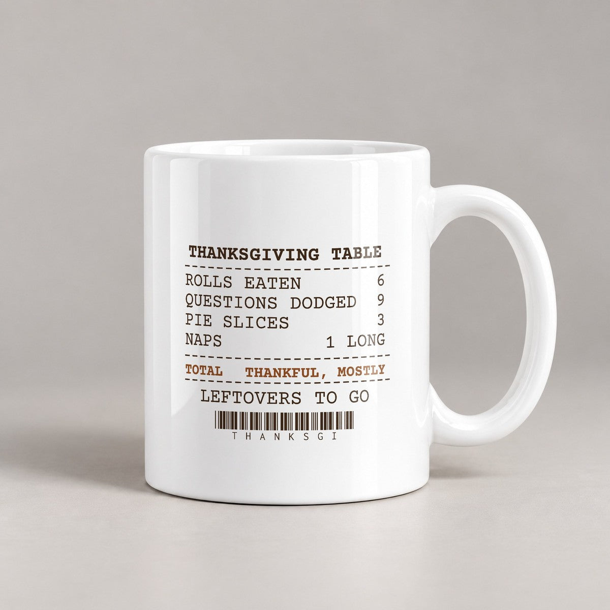 Funny Thanksgiving Coffee Mug Thanksgiving Table Questions Dodged 9 - photo 1