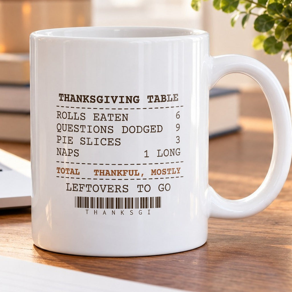 Funny Thanksgiving Coffee Mug Thanksgiving Table Questions Dodged 9 - photo 5