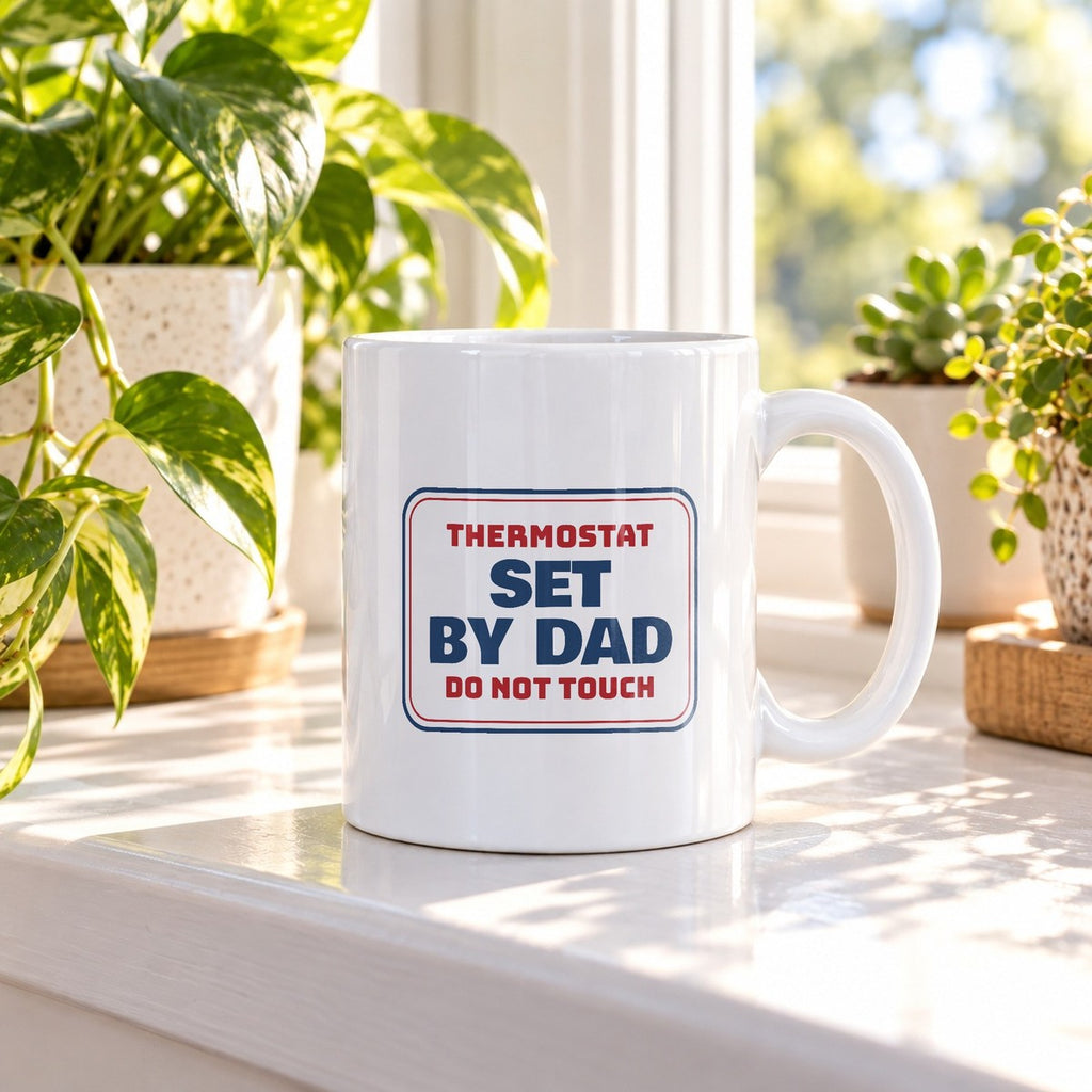 Funny Christmas Coffee Mug Thermostat Set By Dad Do Not Touch - photo 1