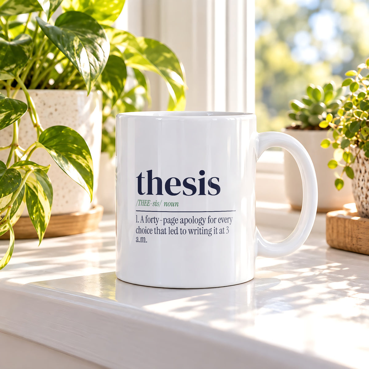 Funny Grad Student Coffee Mug Thesis Definition For Grads - photo 2