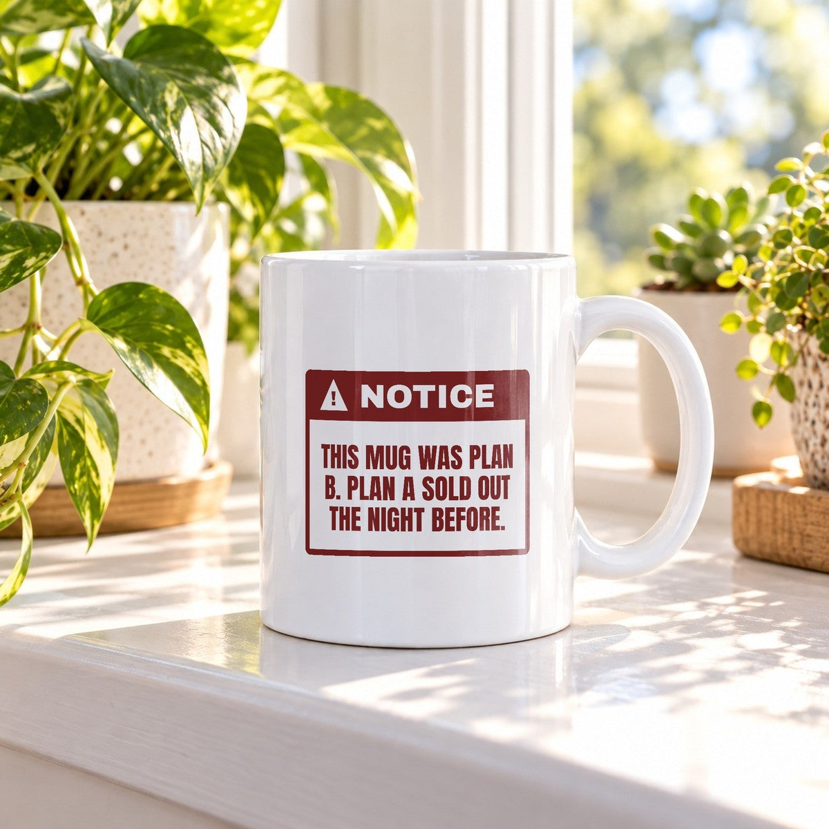 Funny White Elephant Coffee Mug This Mug Was Plan B Notice - photo 3