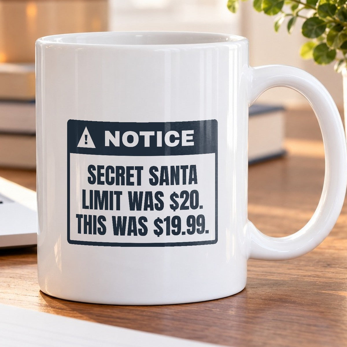 Funny Christmas Coworker Coffee Mug Secret Santa Limit Notice - photo 5