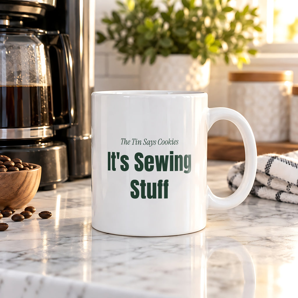 Funny Christmas Baking Coffee Mug The Tin Says Cookies Sewing Stuff - photo 2