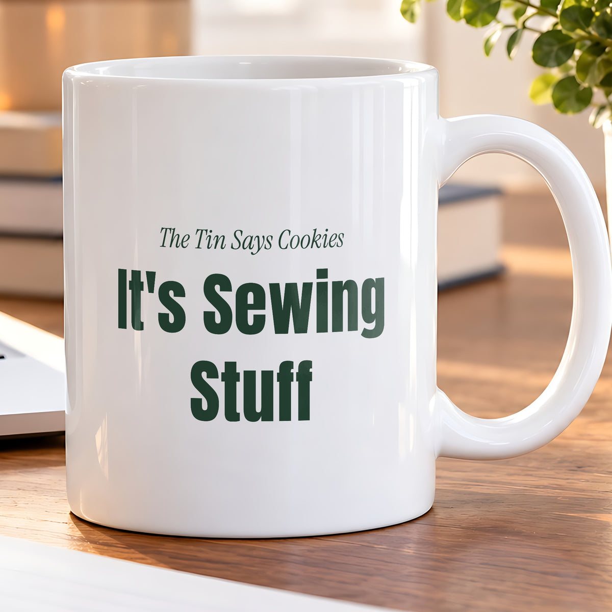 Funny Christmas Baking Coffee Mug The Tin Says Cookies Sewing Stuff - photo 5
