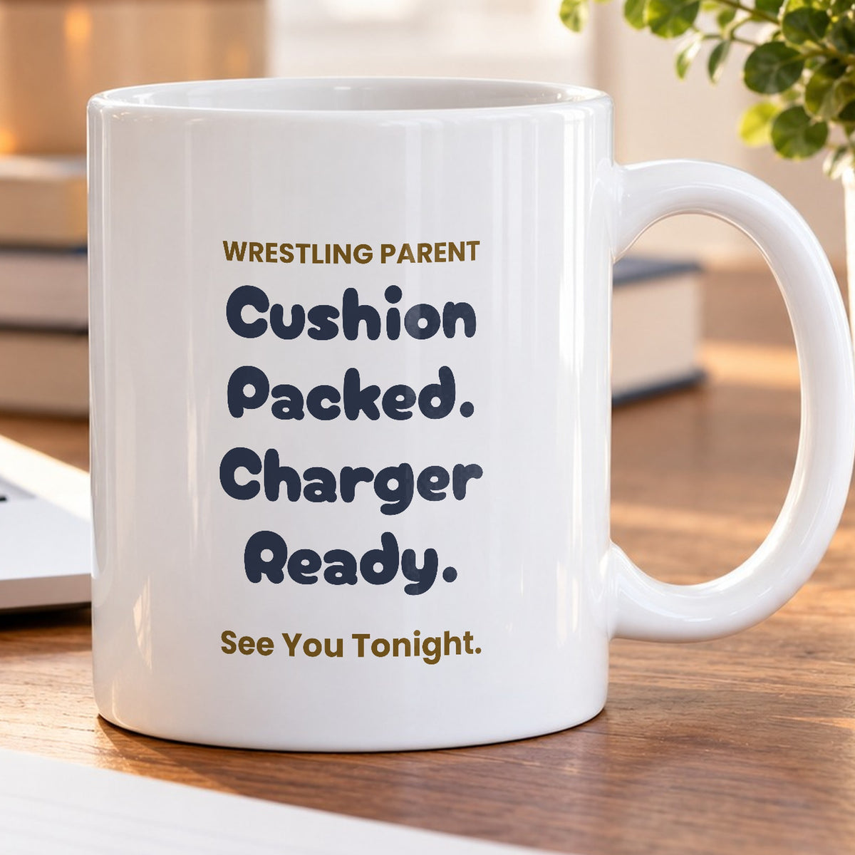 Wrestling Parent Coffee Mug Cushion Packed Charger Ready - photo 5