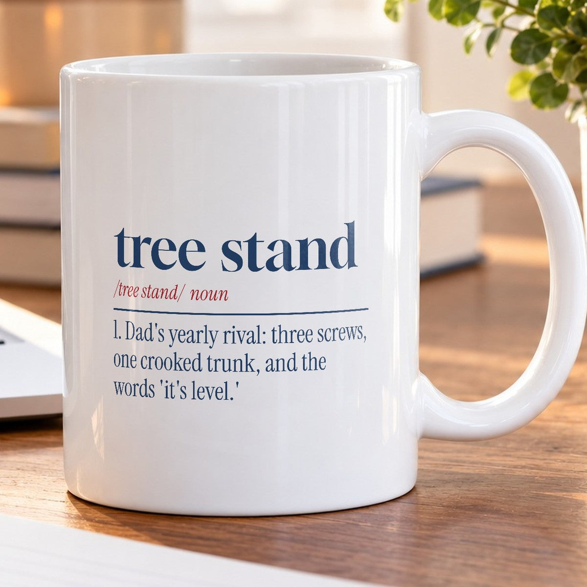 Funny Christmas Coffee Mug Tree Stand Definition Dad's Yearly Rival - photo 5