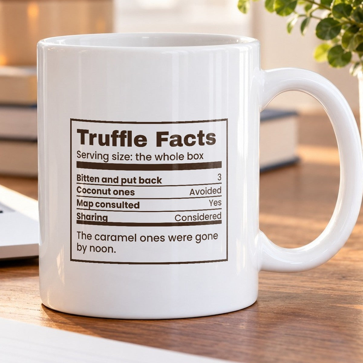 Funny Chocolate Coffee Mug Truffle Facts Bitten And Put Back - photo 5