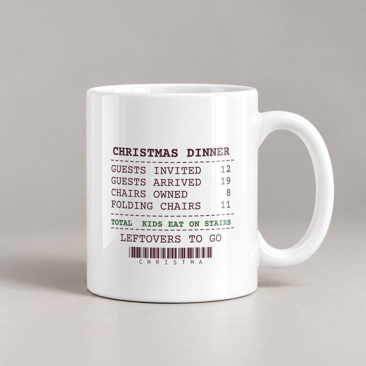 Funny Christmas Coffee Mug Twelve Invited Nineteen Came For Hosts - photo 1