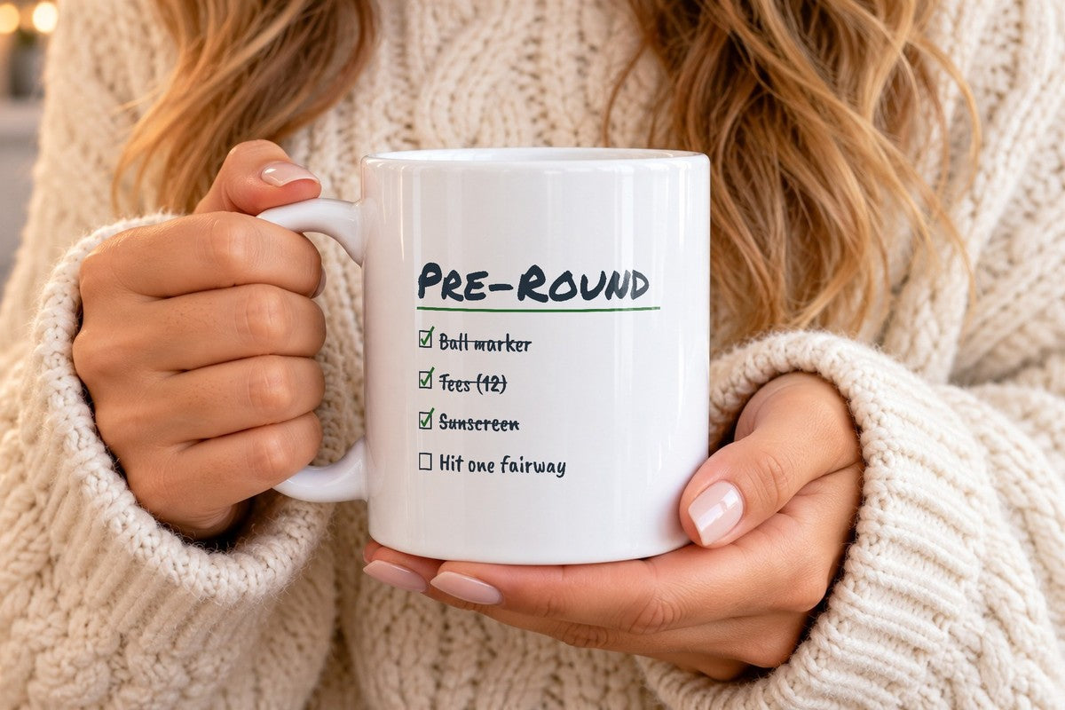 Funny Golf Mug Pre-Round Checklist Hit One Fairway - photo 4