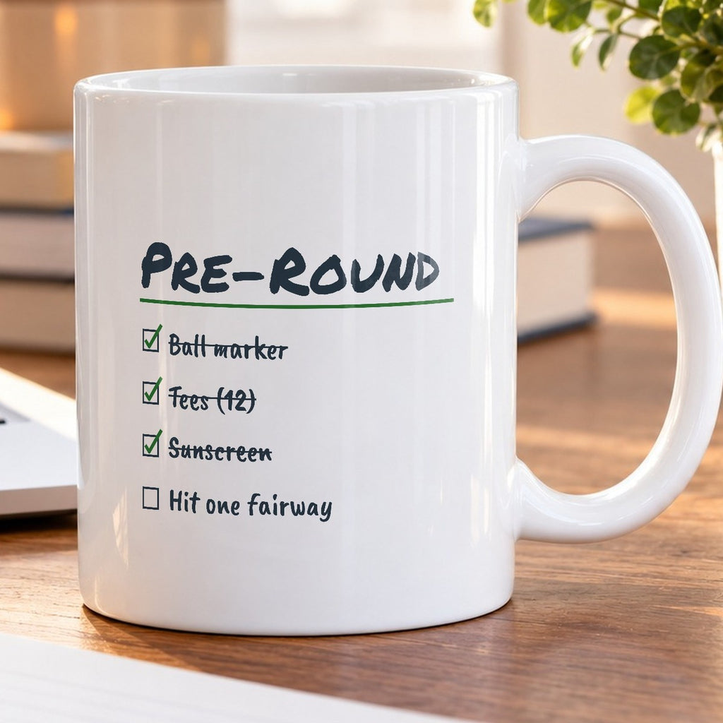 Funny Golf Mug Pre-Round Checklist Hit One Fairway - photo 5