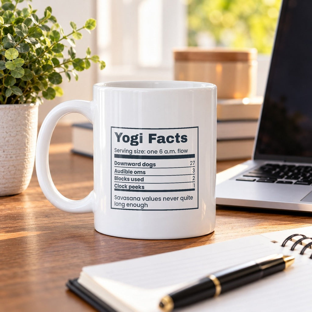 Funny Yoga Mug Yogi Facts Nutrition Label For Yoga Teachers - photo 4