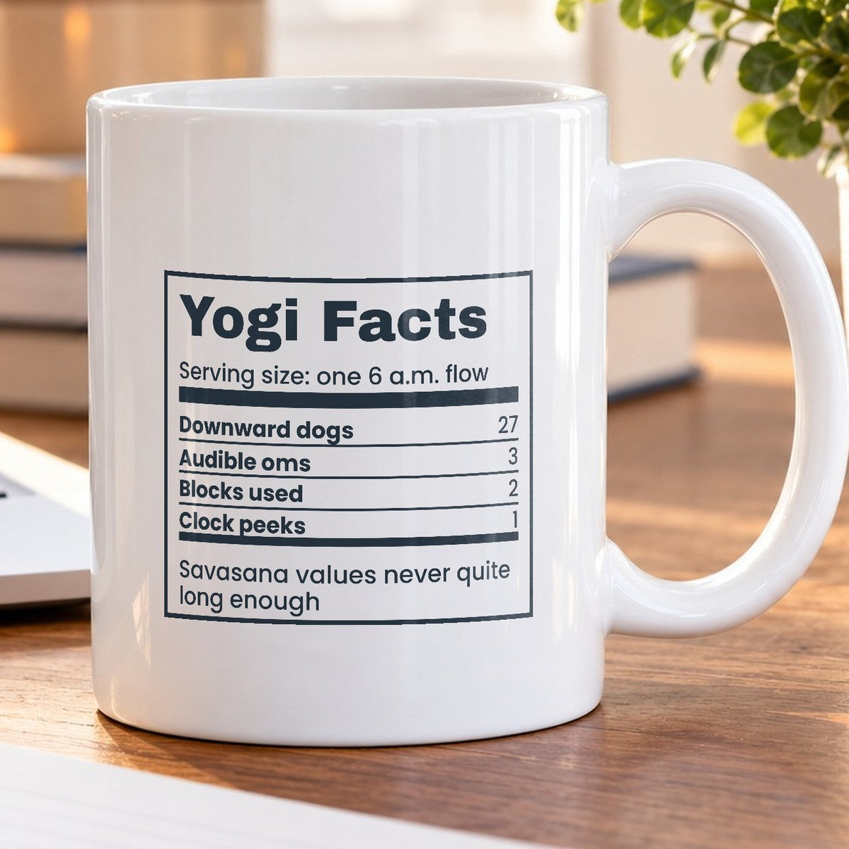 Funny Yoga Mug Yogi Facts Nutrition Label For Yoga Teachers - photo 5