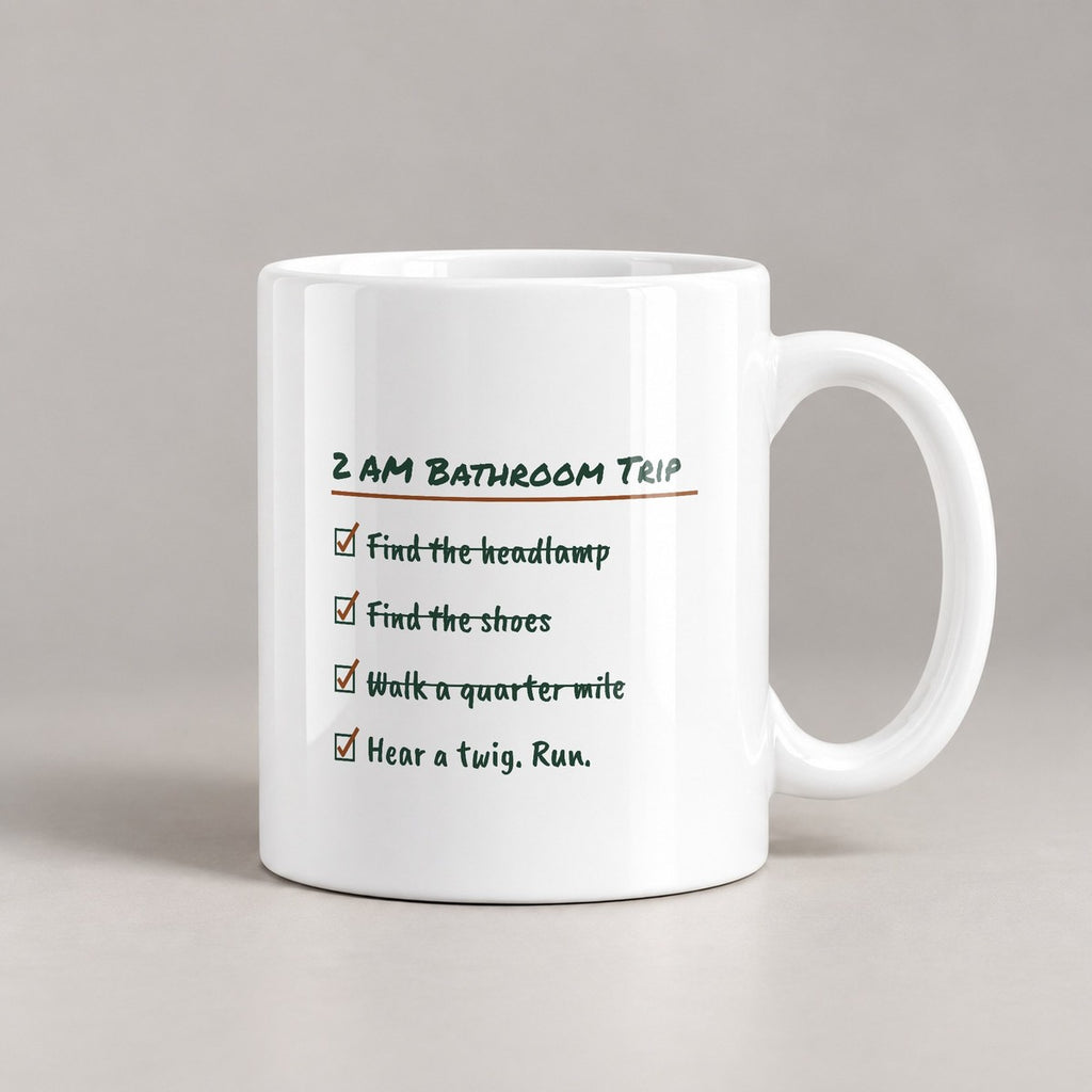 Funny Camping Coffee Mug 2 AM Bathroom Trip Checklist For Campers - photo 2