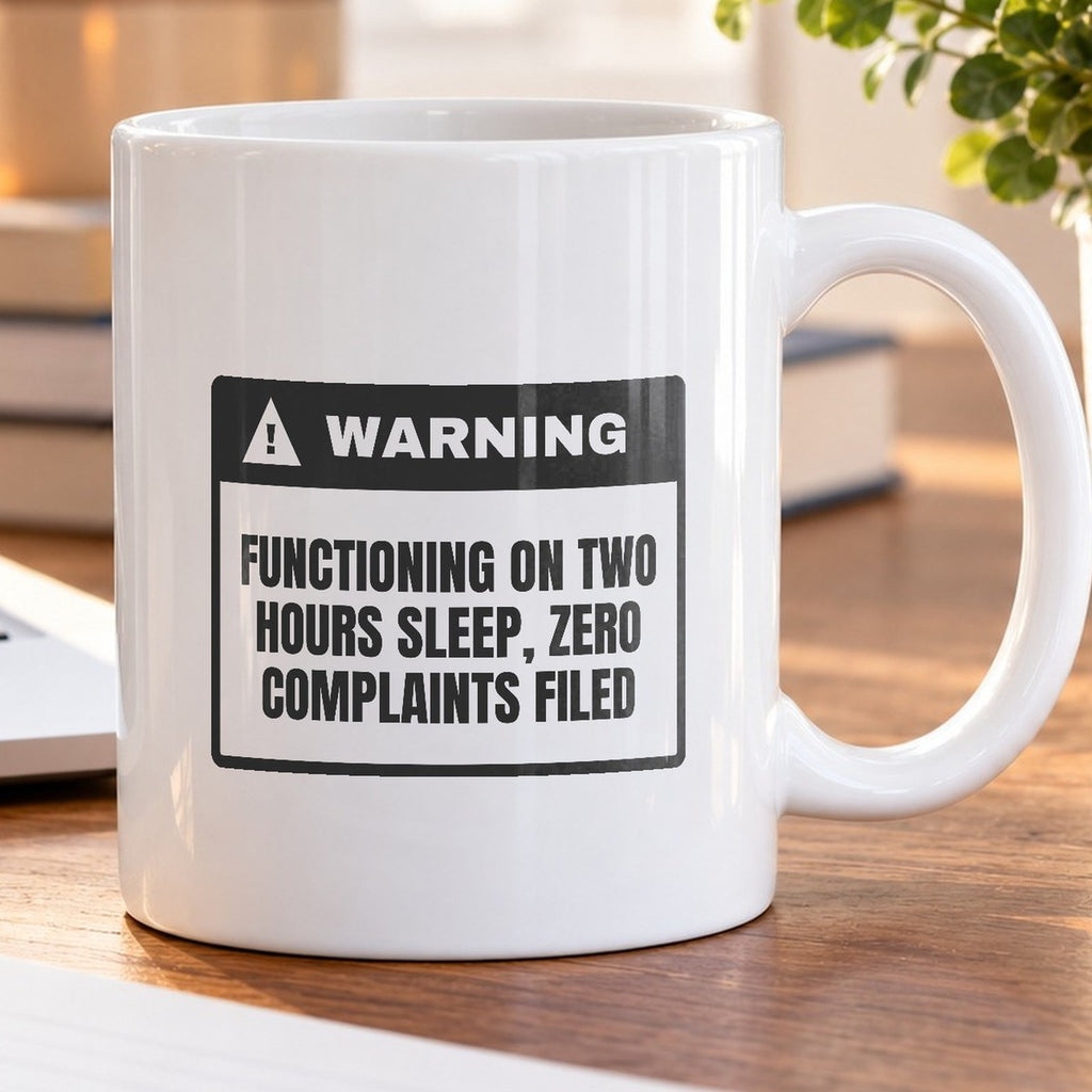 Funny New Mom Coffee Mug Two Hours Sleep Warning For New Moms - photo 5