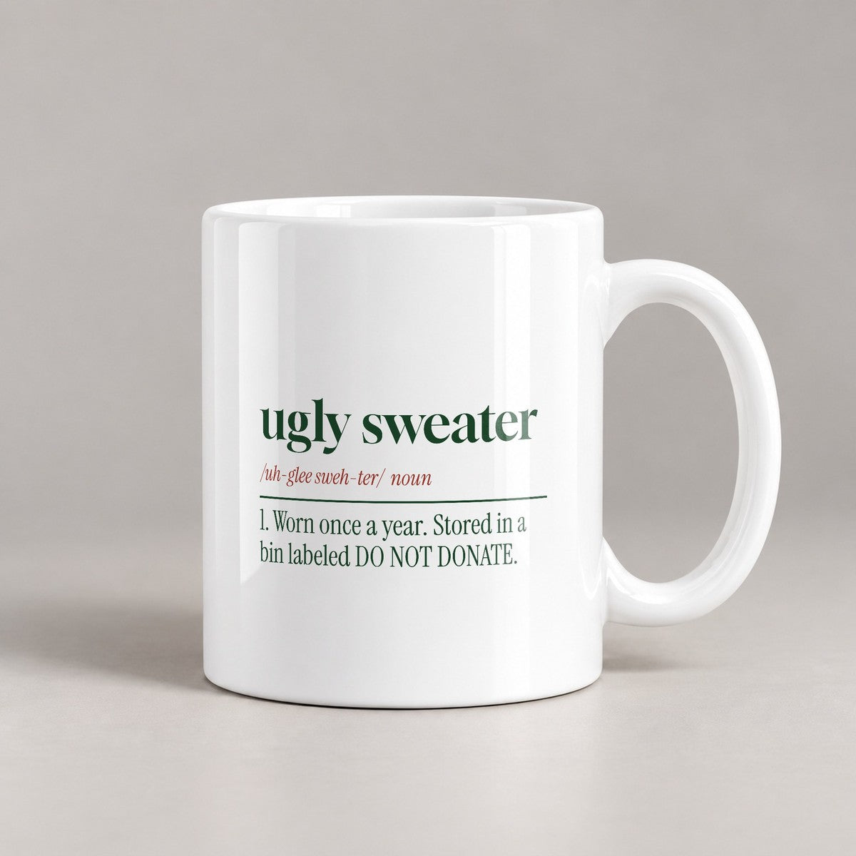 Funny Christmas Coffee Mug Ugly Sweater Definition Do Not Donate - photo 2