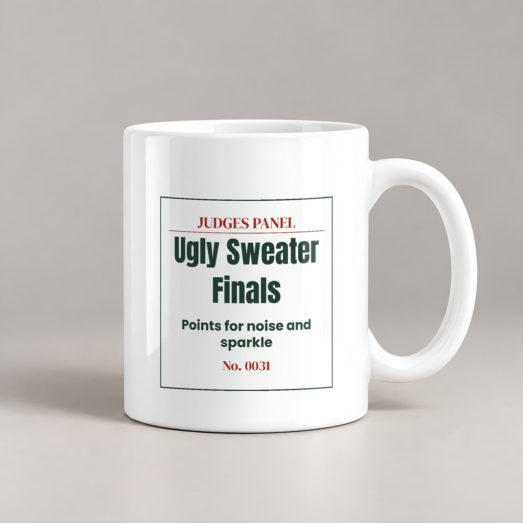 Funny Ugly Sweater Party Coffee Mug Finals Ticket For Contest Judges - photo 2
