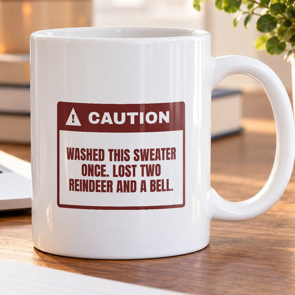 Funny Ugly Sweater Party Coffee Mug Lost Two Reindeer - photo 5