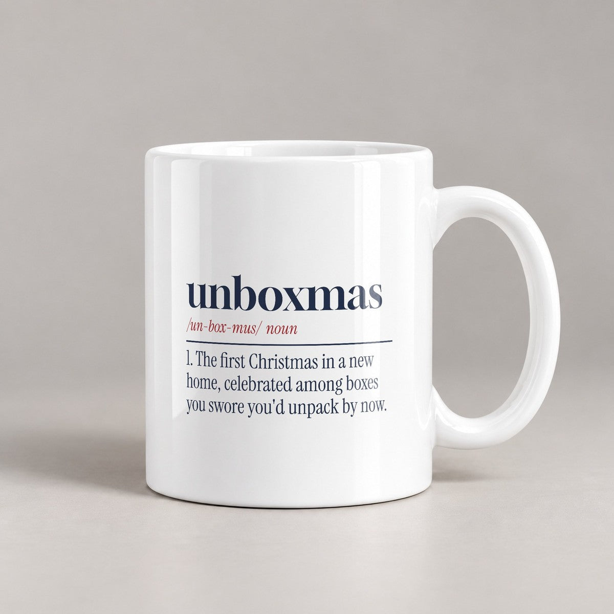 Funny Christmas Coffee Mug Unboxmas Definition For New Homeowners - photo 2
