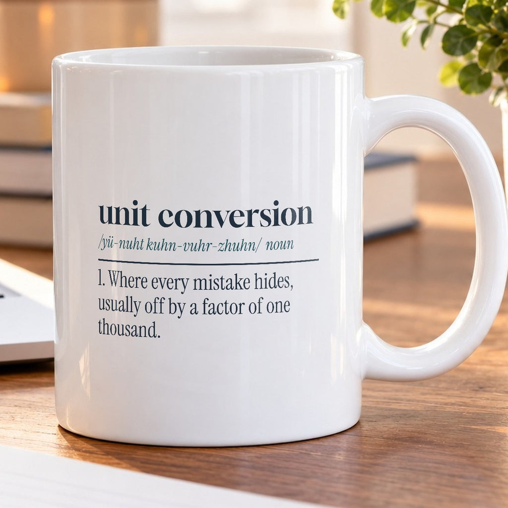 Funny Science Coffee Mug Unit Conversion Definition For Science Lovers - photo 5