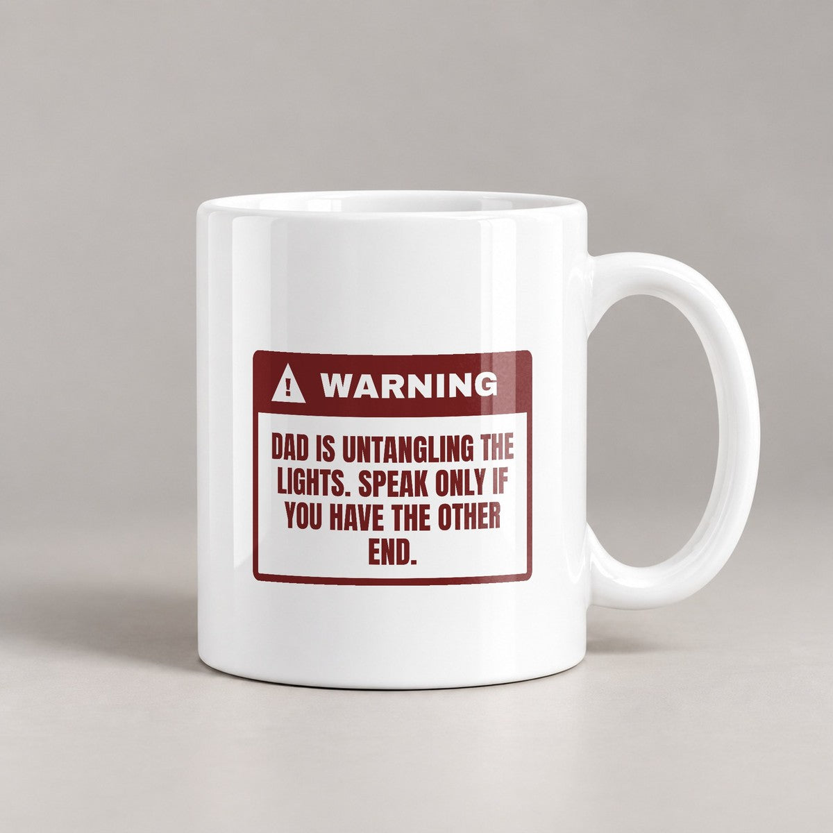 Funny Christmas Dad Coffee Mug Untangling Lights Hand Me The Other End - photo 2
