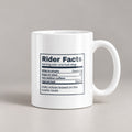 Funny Biker Mug Rider Facts Nutrition Label For Motorcyclists - photo 1