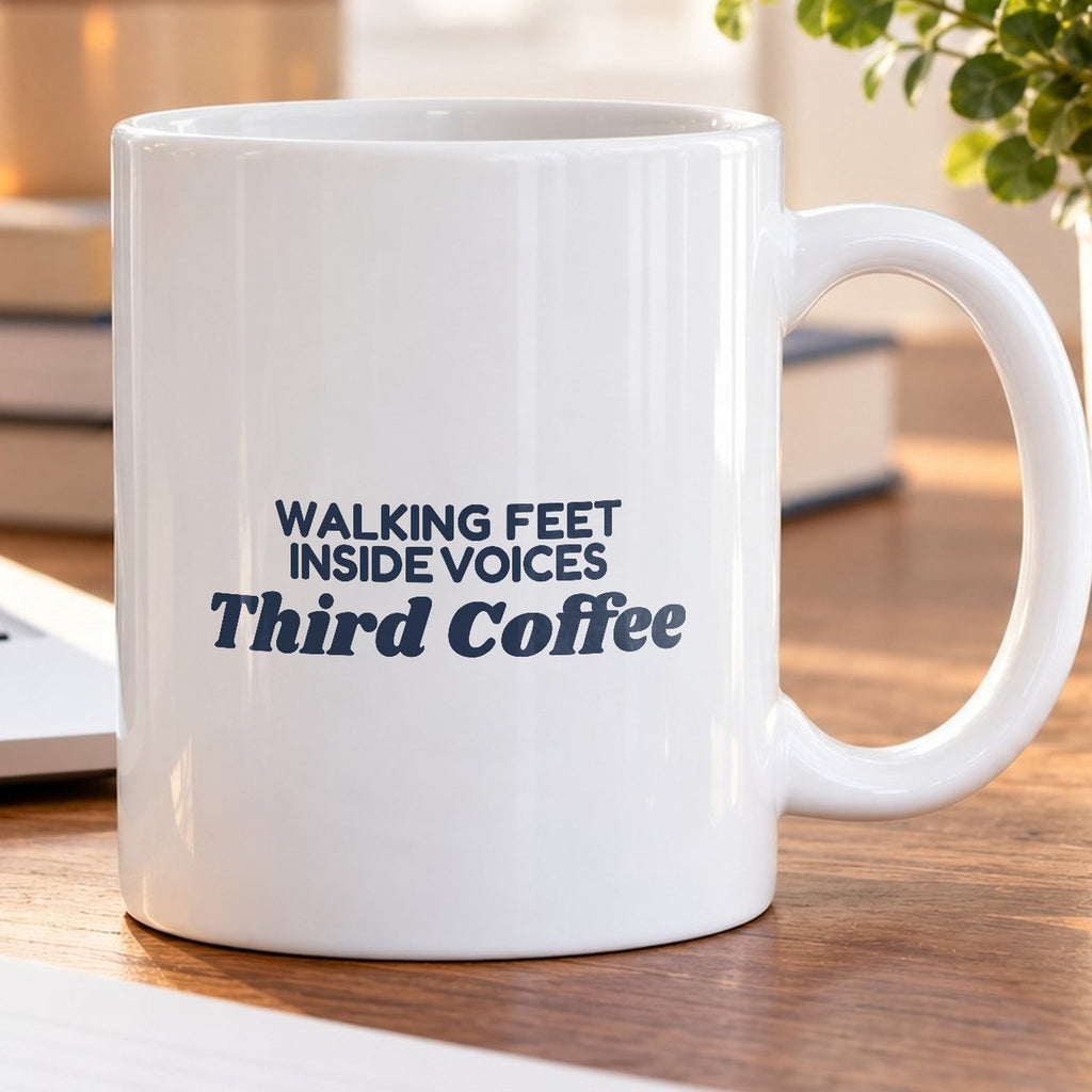 Funny Principal Coffee Mug Walking Feet Inside Voices Third Coffee - photo 5