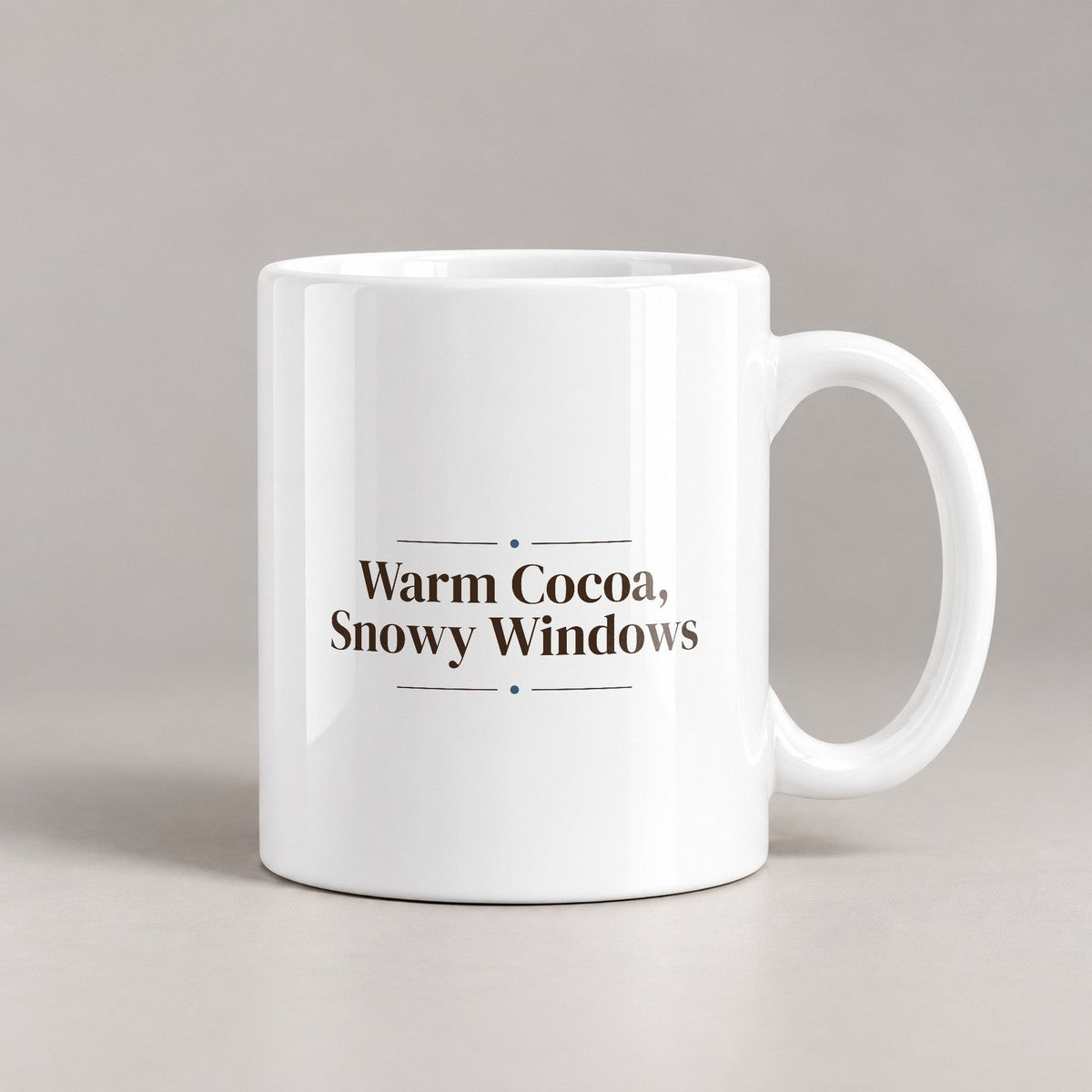 Hot Cocoa Mug Warm Cocoa Snowy Windows Cozy Winter Mug - photo 3