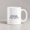Cozy Christmas Coffee Mug Warm Socks Slow Mornings Twinkle Light Glow - photo 1