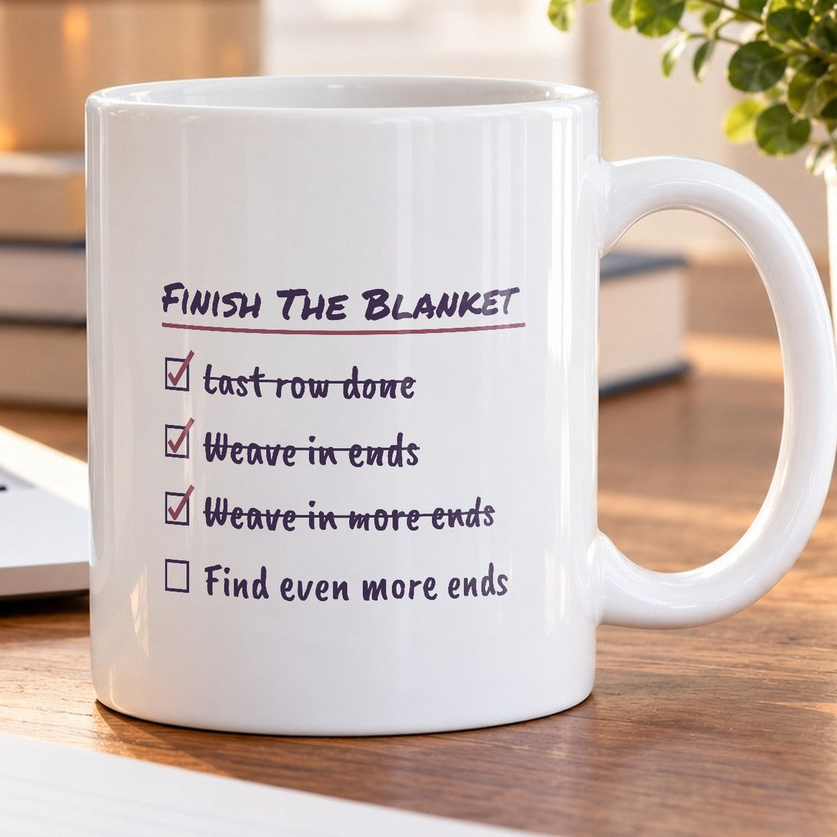 Funny Crochet Coffee Mug Weave In Ends Checklist For Crocheters - photo 5