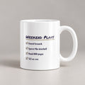 Funny Introvert Coffee Mug Weekend Plans Checklist Tell No One - photo 1