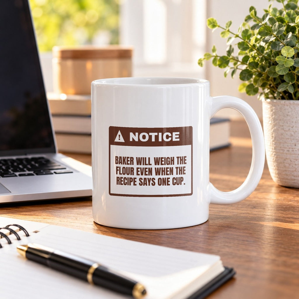 Funny Baker Coffee Mug Weighs The Flour Even When It Says Cups - photo 2