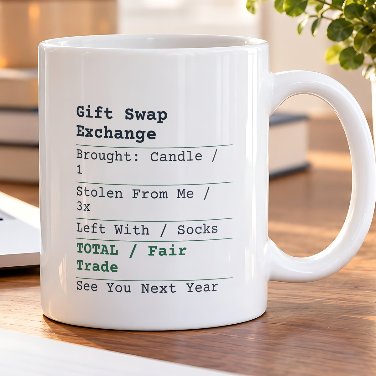 Funny White Elephant Coffee Mug Stolen From Me 3x Left With Socks - photo 5