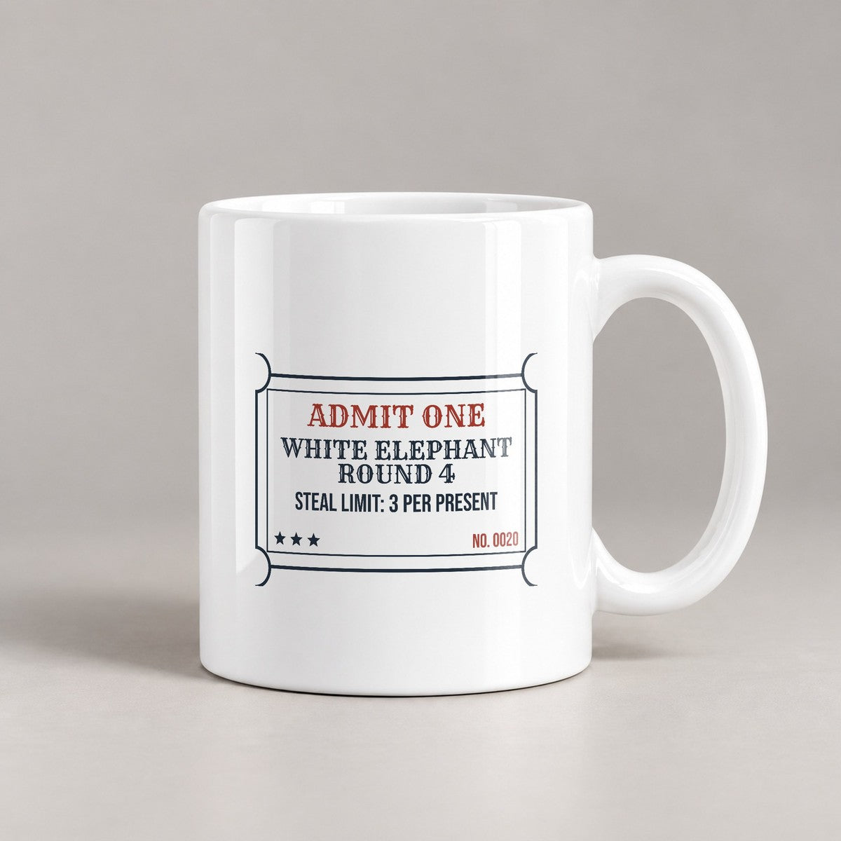 Funny Christmas Coworker Coffee Mug White Elephant Round 4 Ticket - photo 1