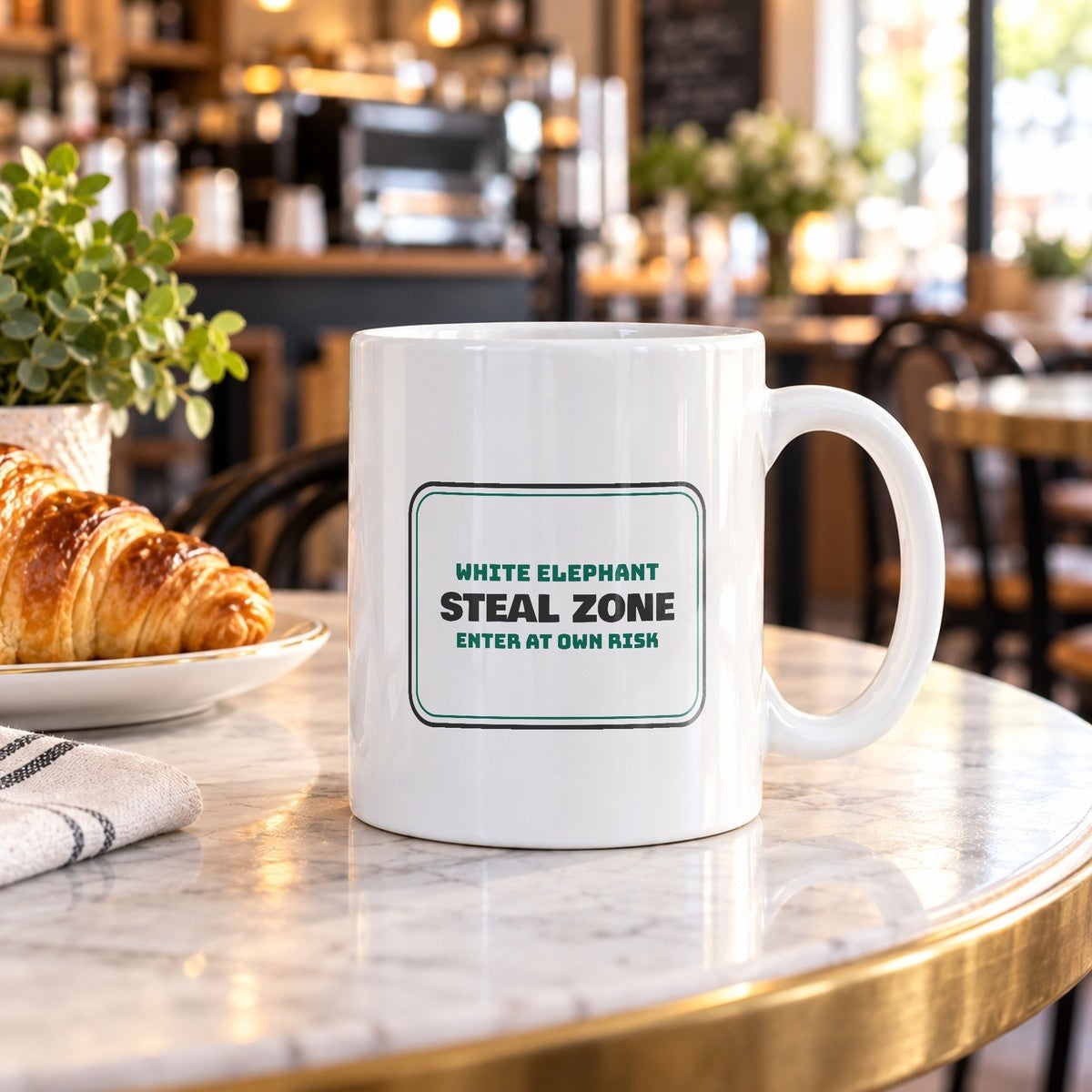 White Elephant Steal Zone Coffee Mug For Party - photo 1