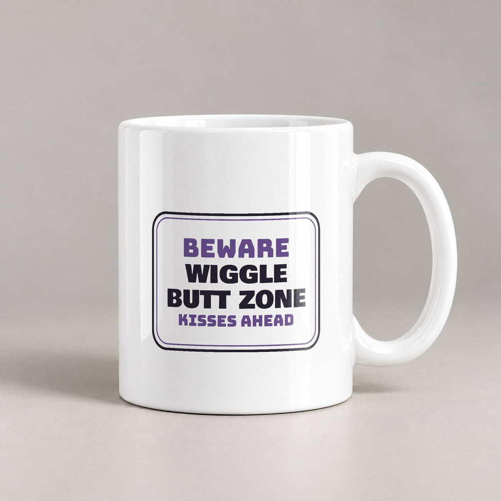 Funny Pit Bull Mug Beware Wiggle Butt Zone Sign For Pit Bull Owners - photo 1