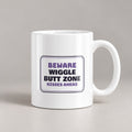 Funny Pit Bull Mug Beware Wiggle Butt Zone Sign For Pit Bull Owners - photo 1