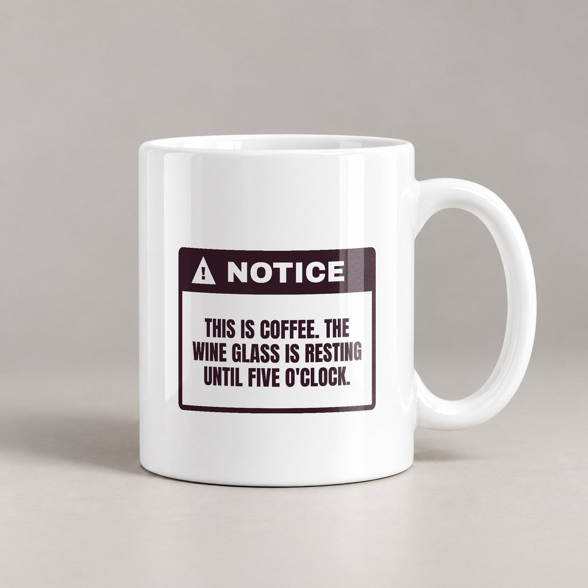 Wine Lover Coffee Mug The Wine Glass Is Resting Funny Notice - photo 1