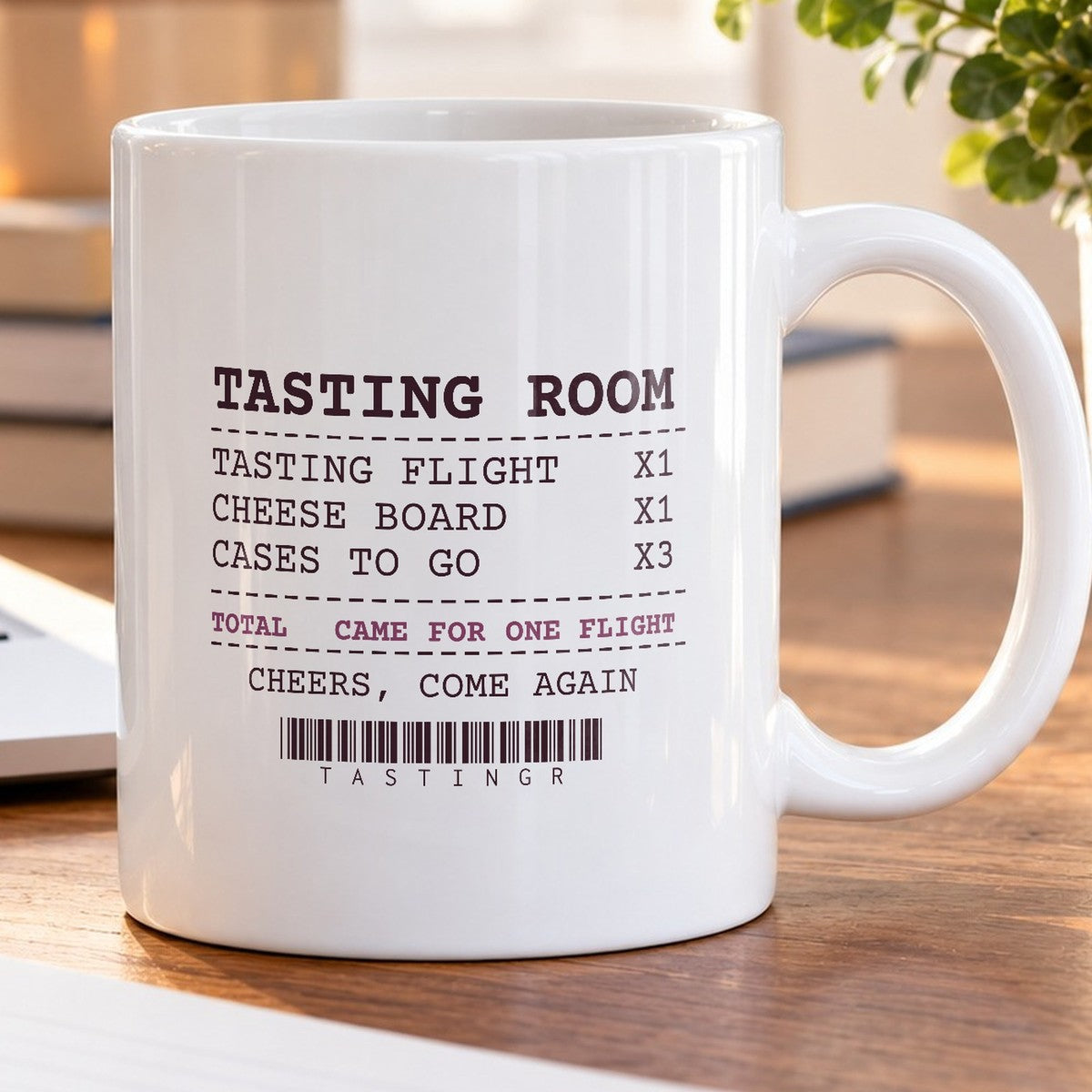 Funny Wine Lover Mug One Flight Three Cases Tasting Room Receipt - photo 5