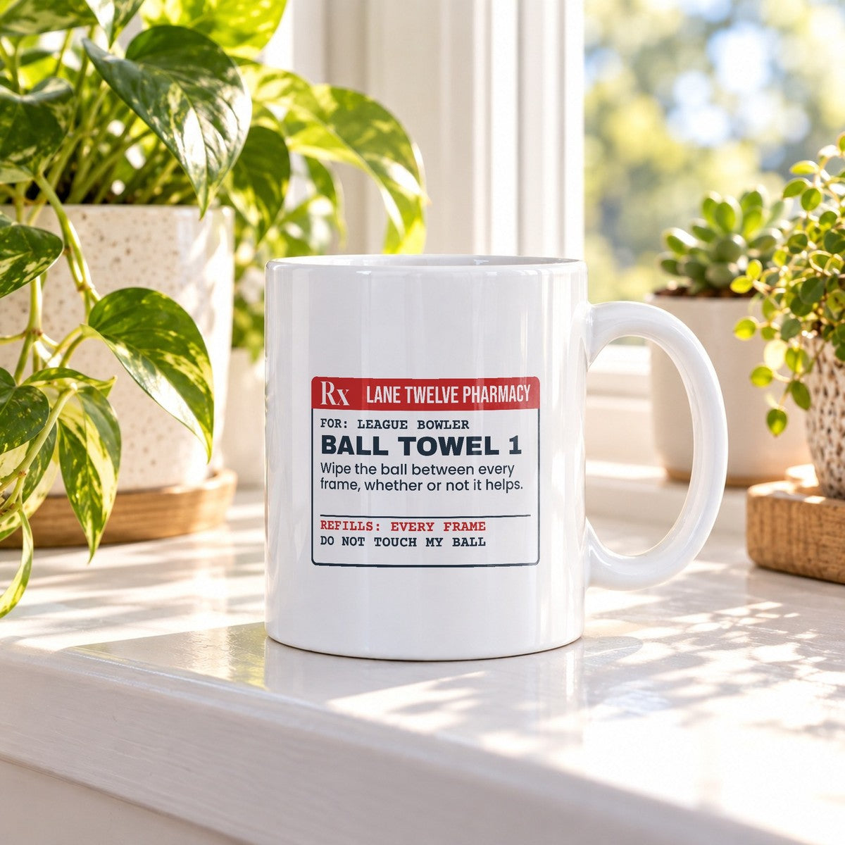 Funny Bowling Coffee Mug Ball Towel Prescription For Bowlers - photo 3