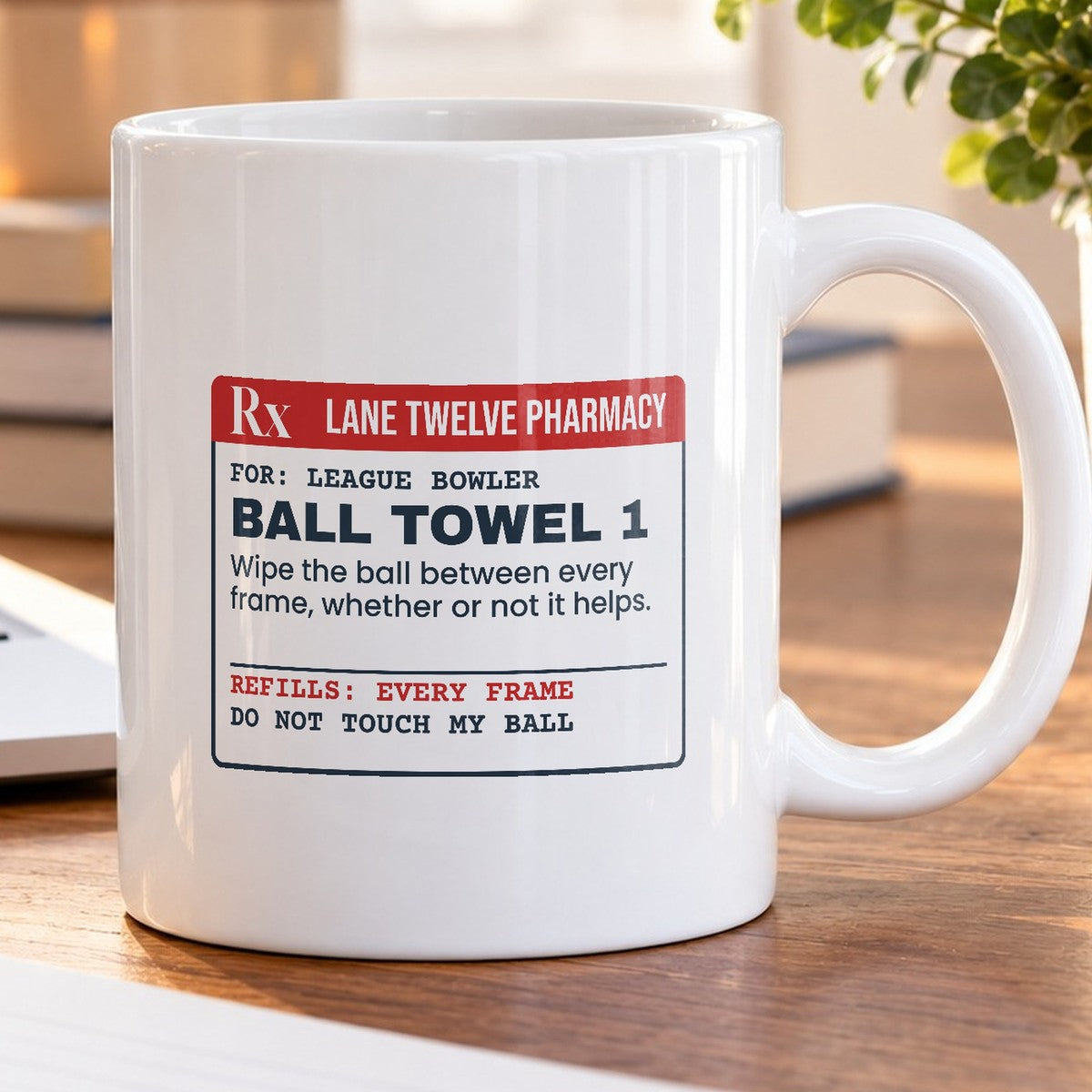 Funny Bowling Coffee Mug Ball Towel Prescription For Bowlers - photo 5