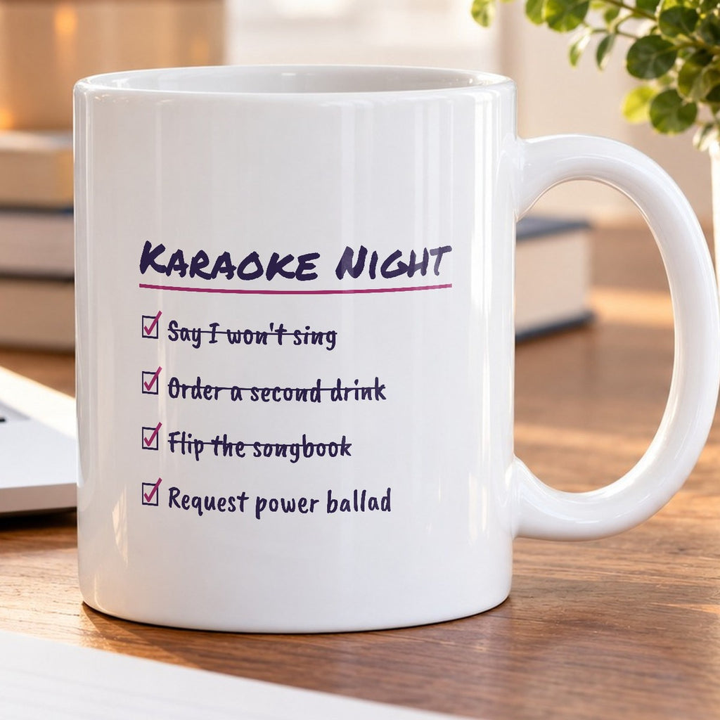 Funny Karaoke Coffee Mug Karaoke Night Checklist For Friends - photo 5