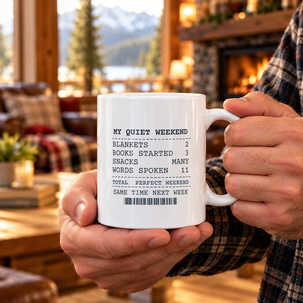 Funny Introvert Coffee Mug Words Spoken This Weekend Receipt - photo 2