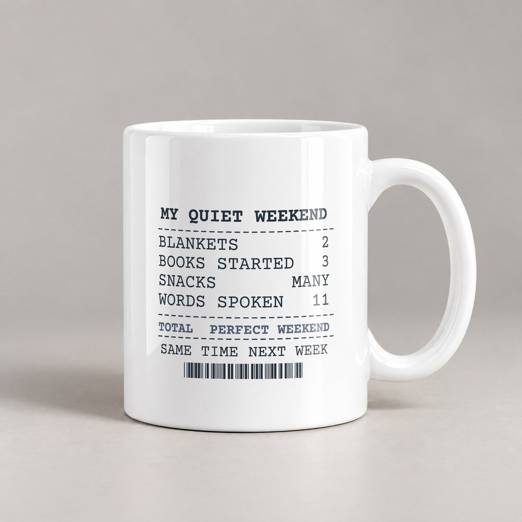 Funny Introvert Coffee Mug Words Spoken This Weekend Receipt - photo 3