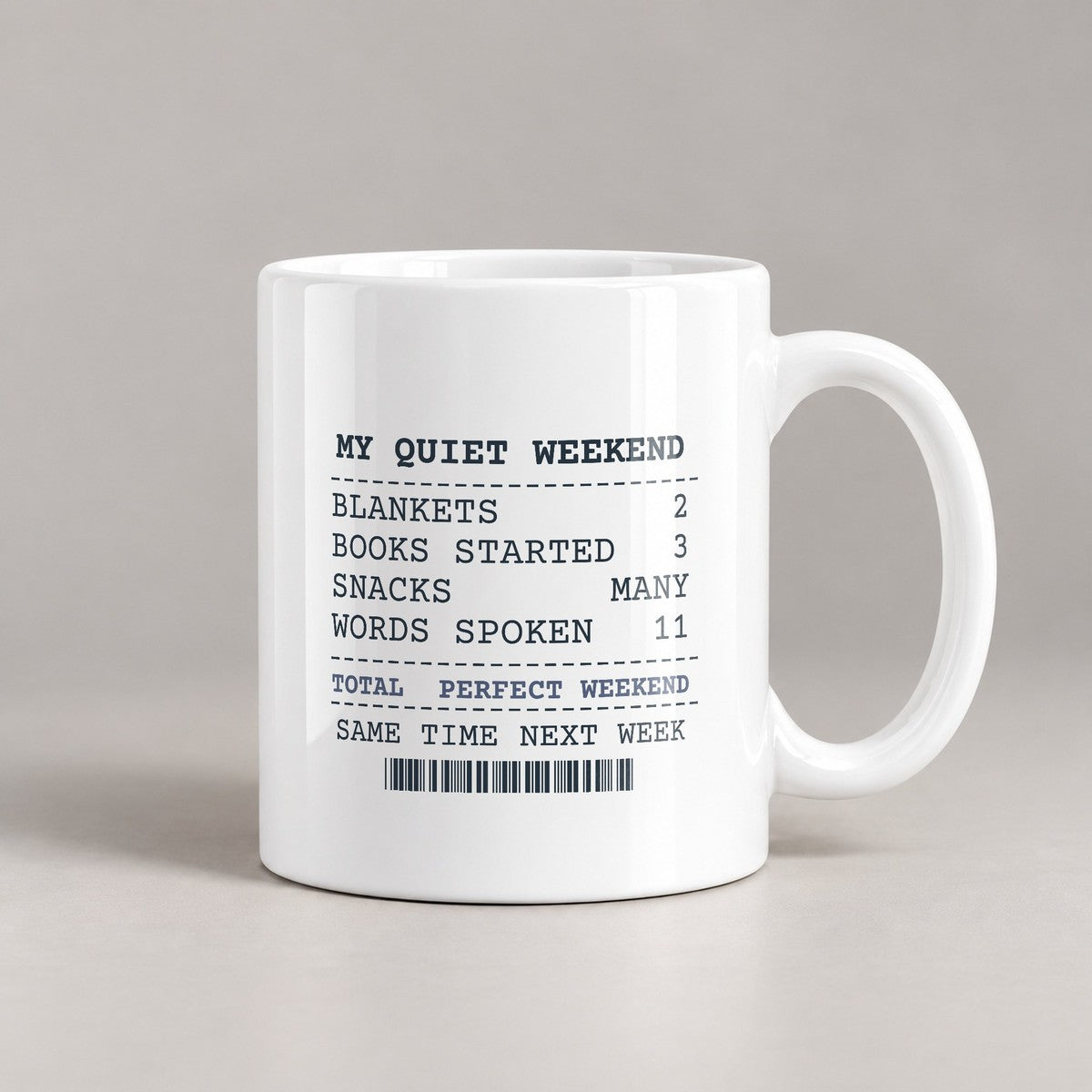 Funny Introvert Coffee Mug Words Spoken This Weekend Receipt - photo 3